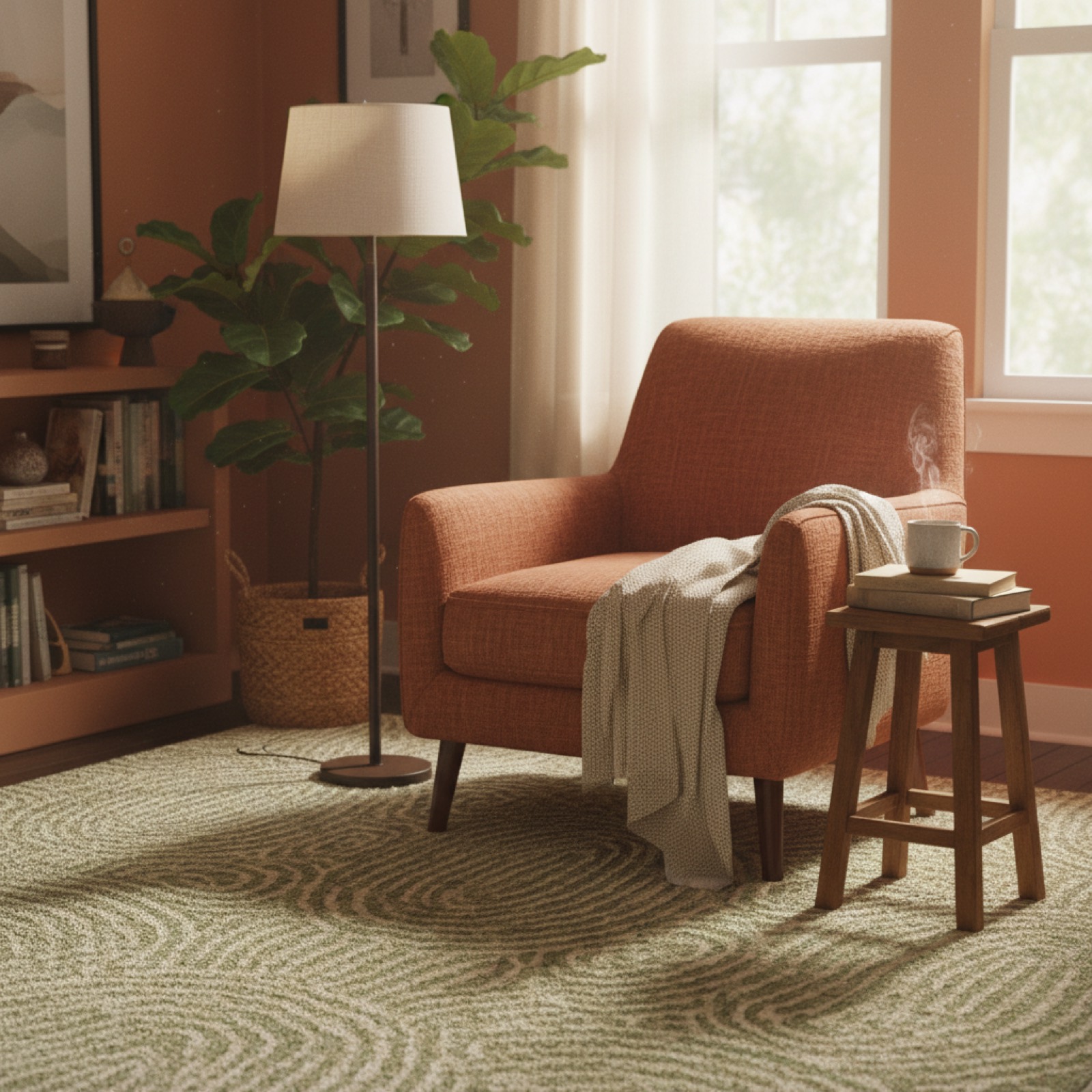 Coin salon avec tapis Wovenmill